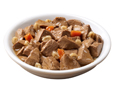 Chef Michael’s® Canine Creations Beef Tenderloin Flavor and barley & carrot garnishes bowl
